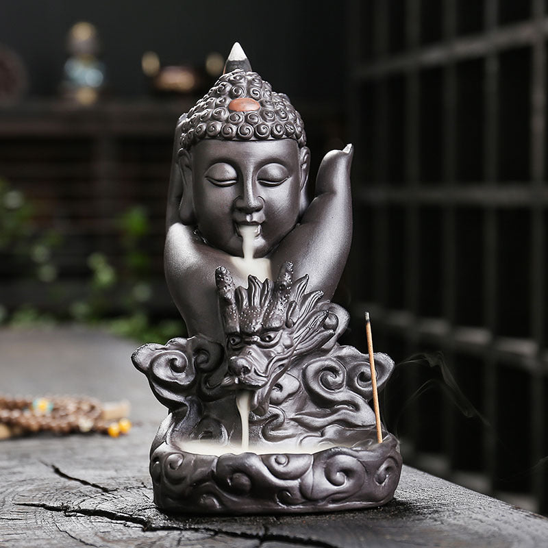 Künstlerischer Buddha Drachen Räuchergefäß
