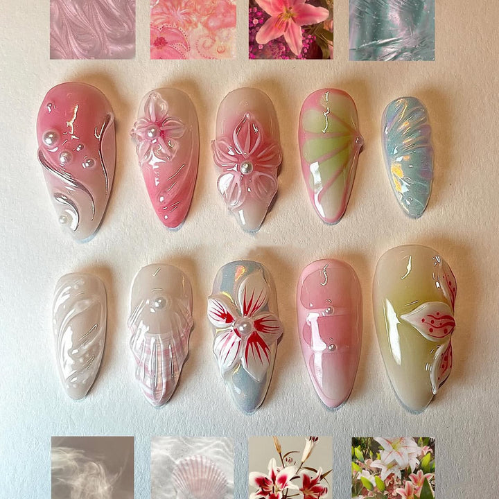 Kunstblumen Nagelset Karnz