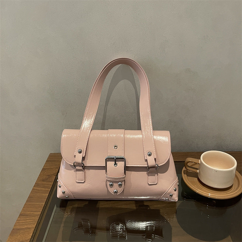 Strukturierte Kunstleder-Handtasche