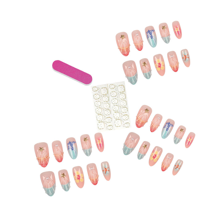 Strand-Themen Press-On Nagel Set
