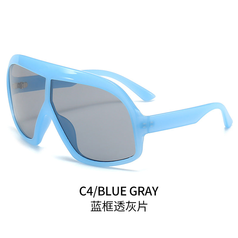 Damen Sportliche Sonnenbrille mit breitem Rahmen und polarisierten Gläsern Karnz