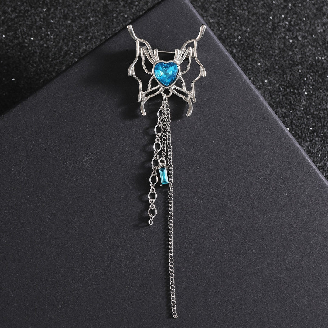 Elegante Brosche mit Blumen- und Kettenmotiv Karnz