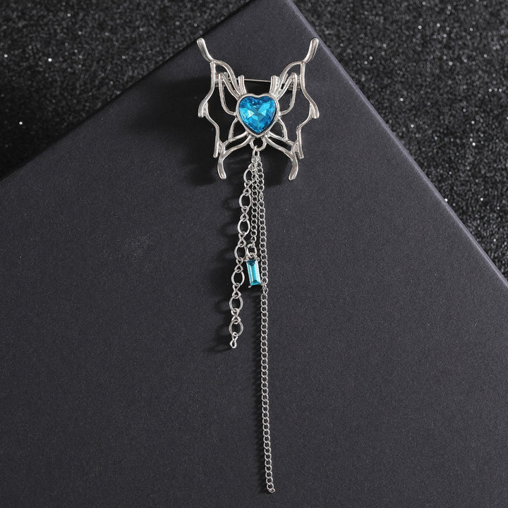 Elegante Brosche mit Blumen- und Kettenmotiv Karnz