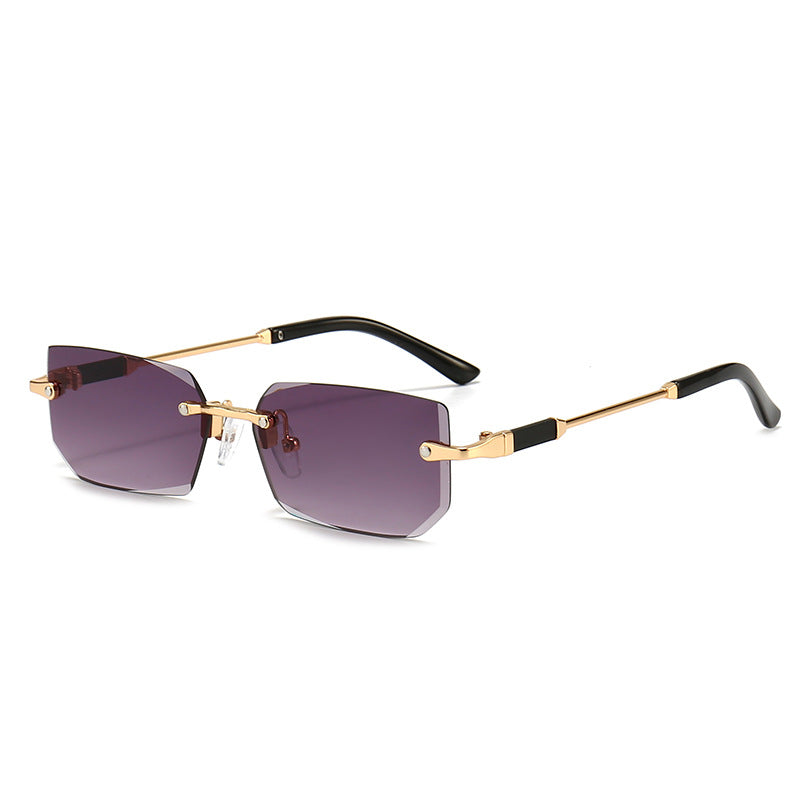 Damen elegante und modische Sonnenbrille mit transparentem Rahmen Karnz