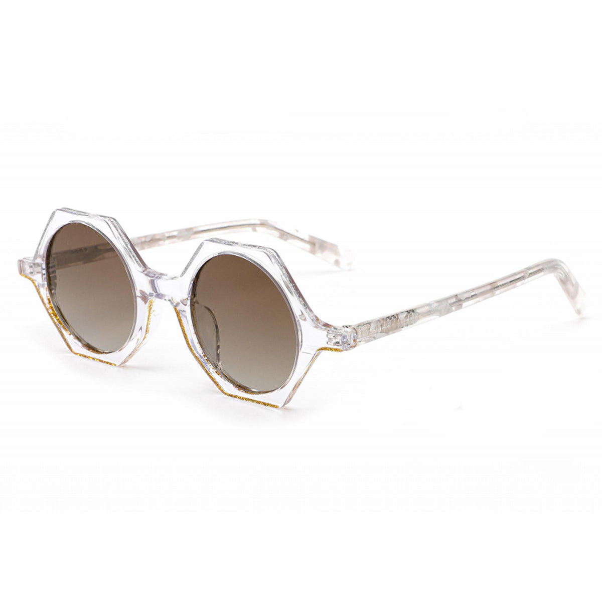 Damen modische Sonnenbrille im einzigartigen sechseckigen Design Karnz