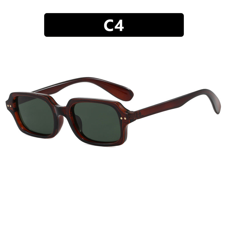 Damen stilvolle quadratische Sonnenbrille mit markanten Akzenten Karnz