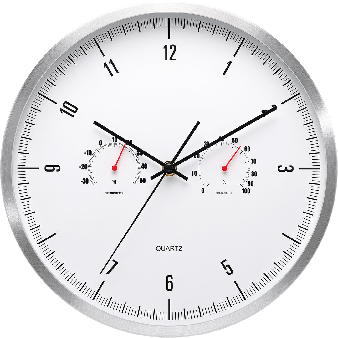 Funk-Wanduhr mit Thermometer und Hygrometer Karnz