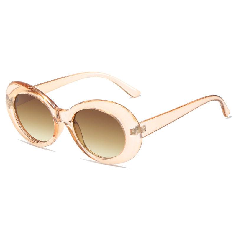 Damen Retro-inspirierte Sonnenbrille mit einem eleganten, ovalen Rahmen Karnz