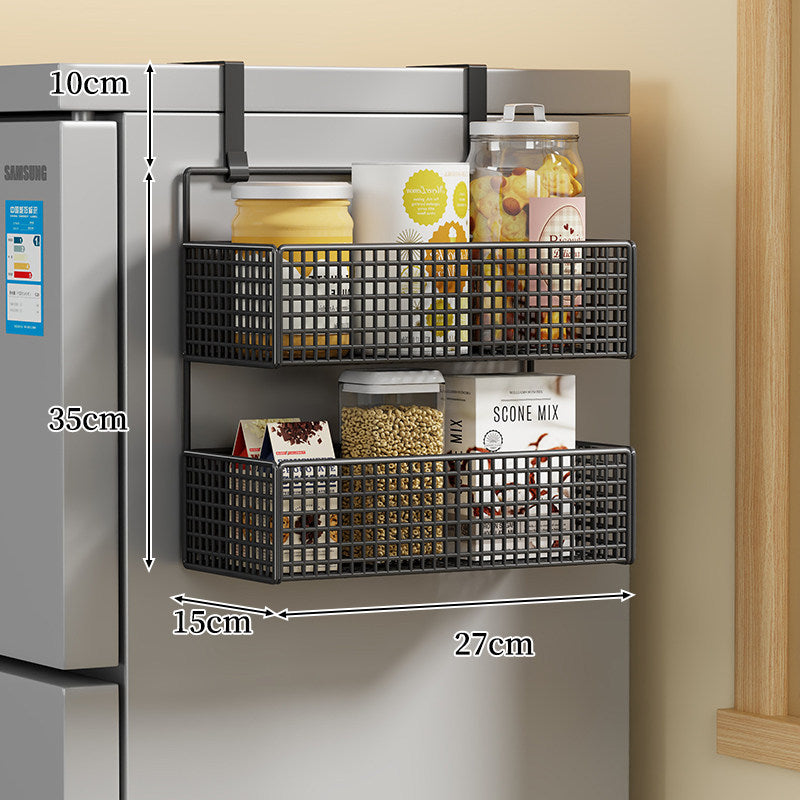 Über-Kühlschrank Doppel-Schicht Magnetische Drahtgeflecht Vorratsorganizer