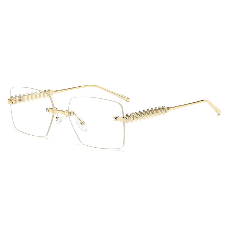 Damen extravagante quadratische Brille Karnz