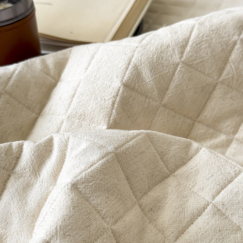 Leichte Waffelstruktur-Tagesdecke aus atmungsaktiver Baumwolle für Bett und Sofa