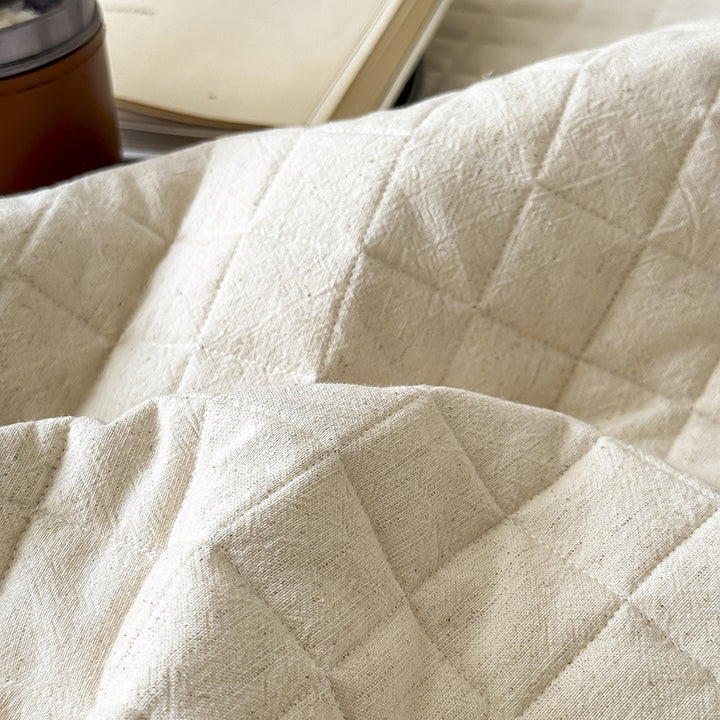 Leichte Waffelstruktur-Tagesdecke aus atmungsaktiver Baumwolle für Bett und Sofa