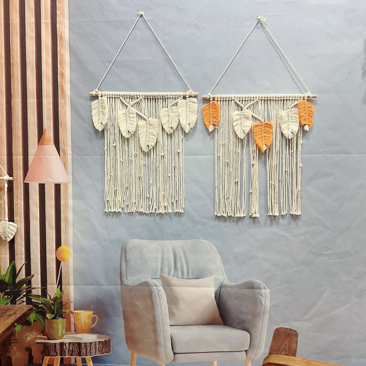 Makramee Blatt Wandbehang Karnz