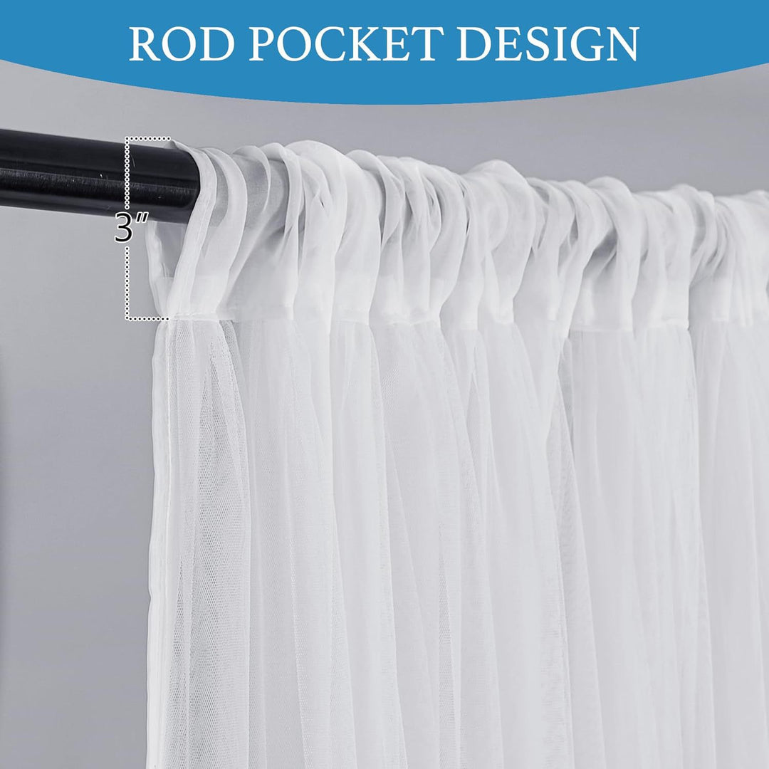 Elegante durchsichtige Vorhangpaneele mit Stangentaschen-Design Karnz