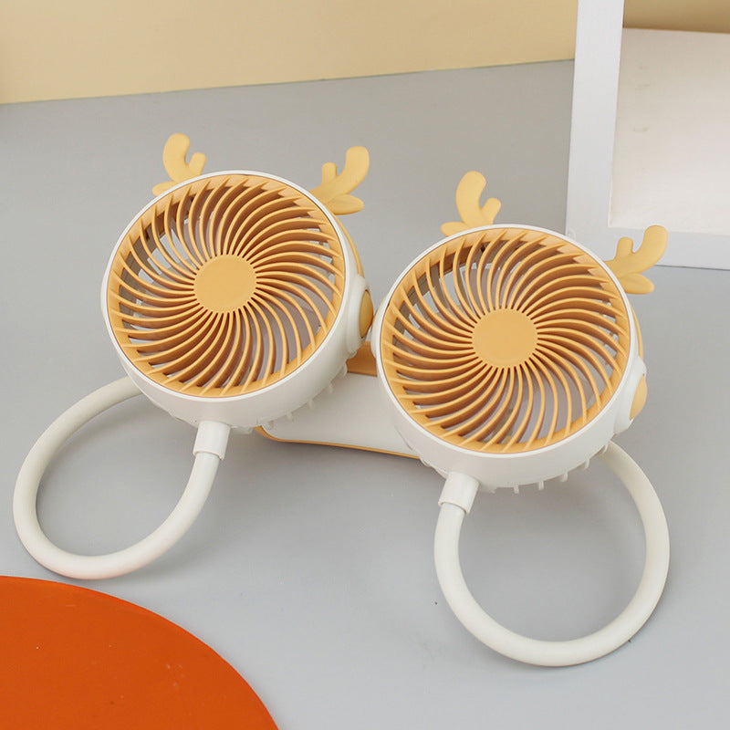 Unisex Tragbarer Doppelventilator Karnz