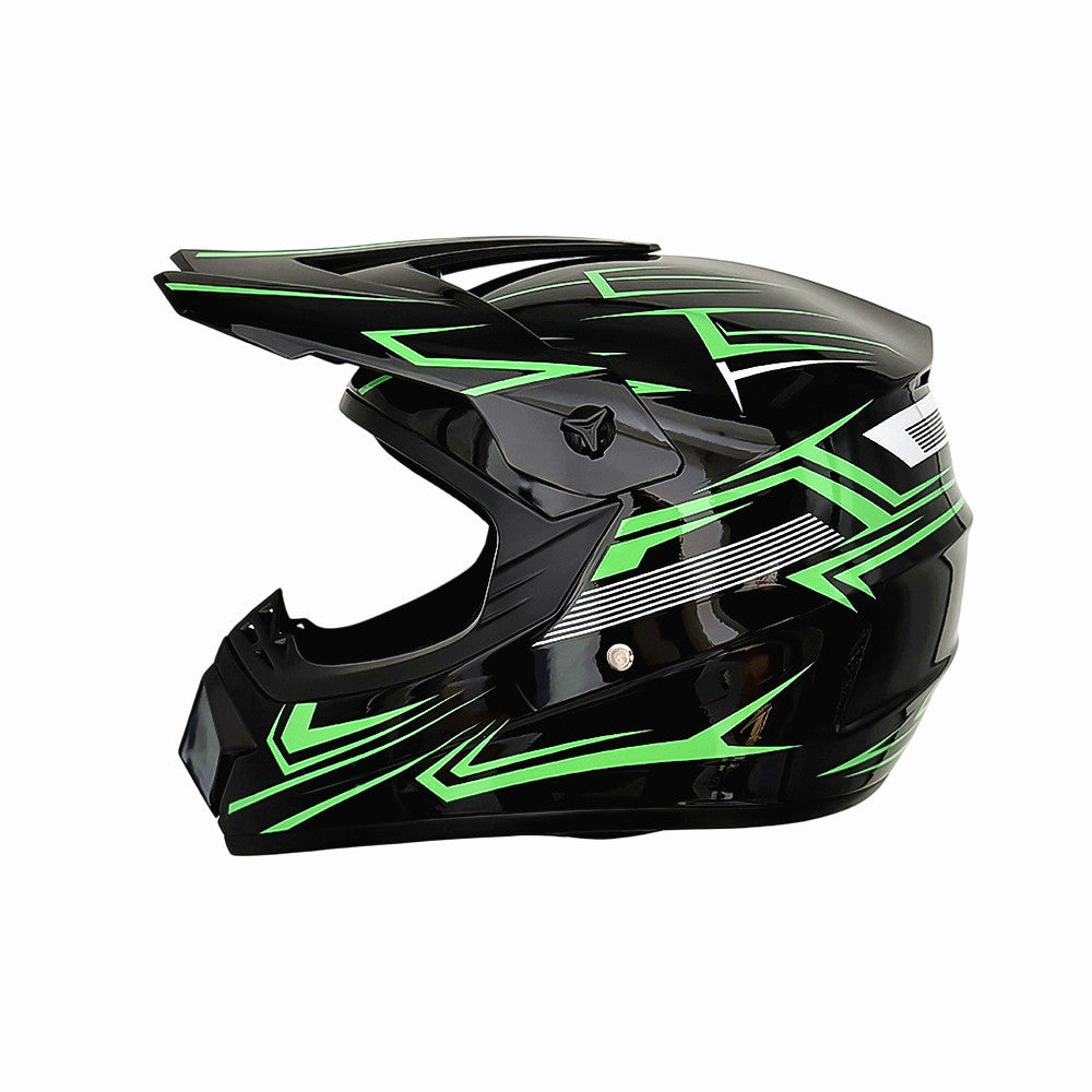 Vollgesicht-Motocross-Helm mit verlängertem Visier und verstärktem Kinnschutz Karnz