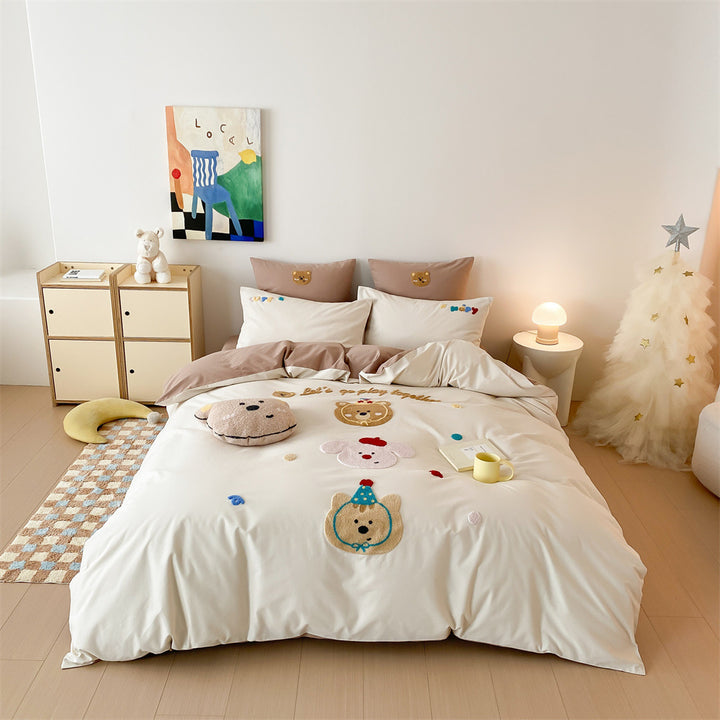 Kinder-Reise-theme Baumwoll-Percale Bettbezug Set