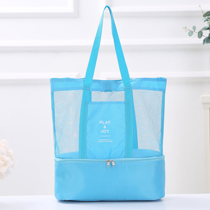 Vielseitige Multi-Taschen Mesh Strandtasche Karnz