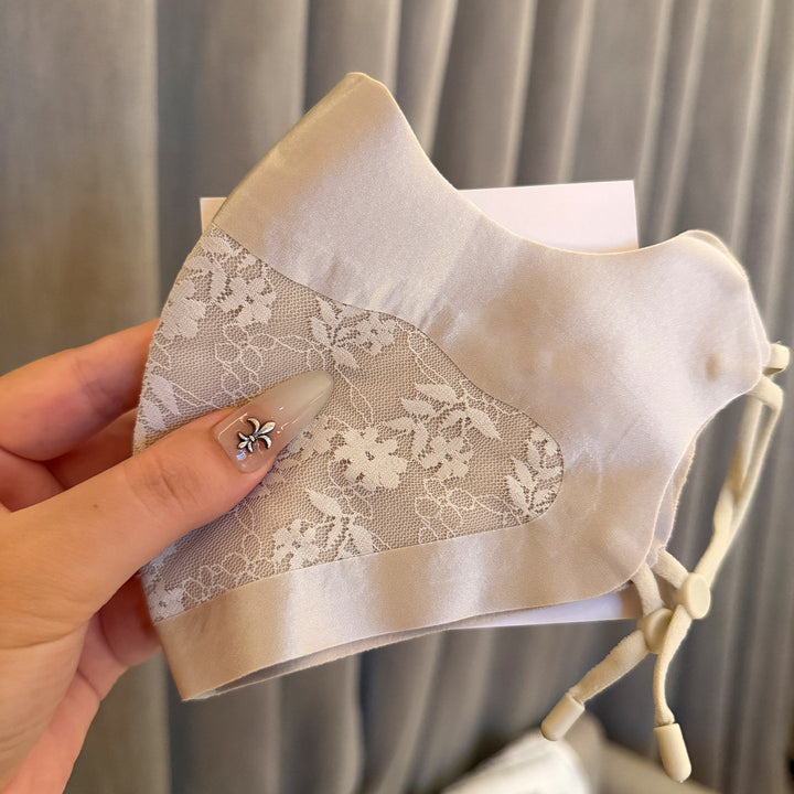 Lace-Panel Atmungsaktive Wiederverwendbare Gesichtsmaske mit Verstellbaren Ohrenschlaufen Karnz