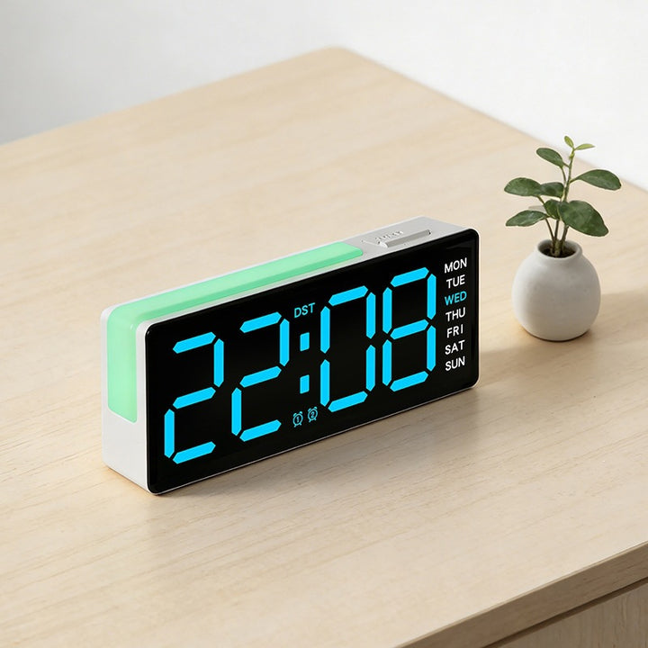 Digitaler Led Wecker mit Integrierter Temperatur- und Wochentagsanzeige Karnz