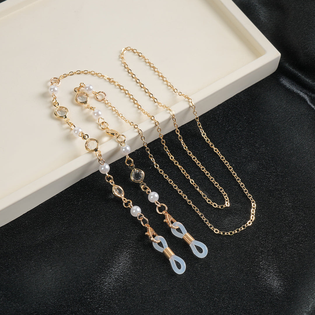 Elegante Edelstein Sonnenbrillen Kette Karnz