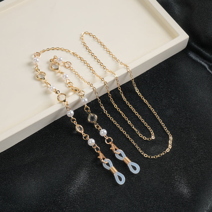 Elegante Edelstein Sonnenbrillen Kette Karnz