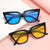 Damen Geometrische Oversized-Sonnenbrille Karnz