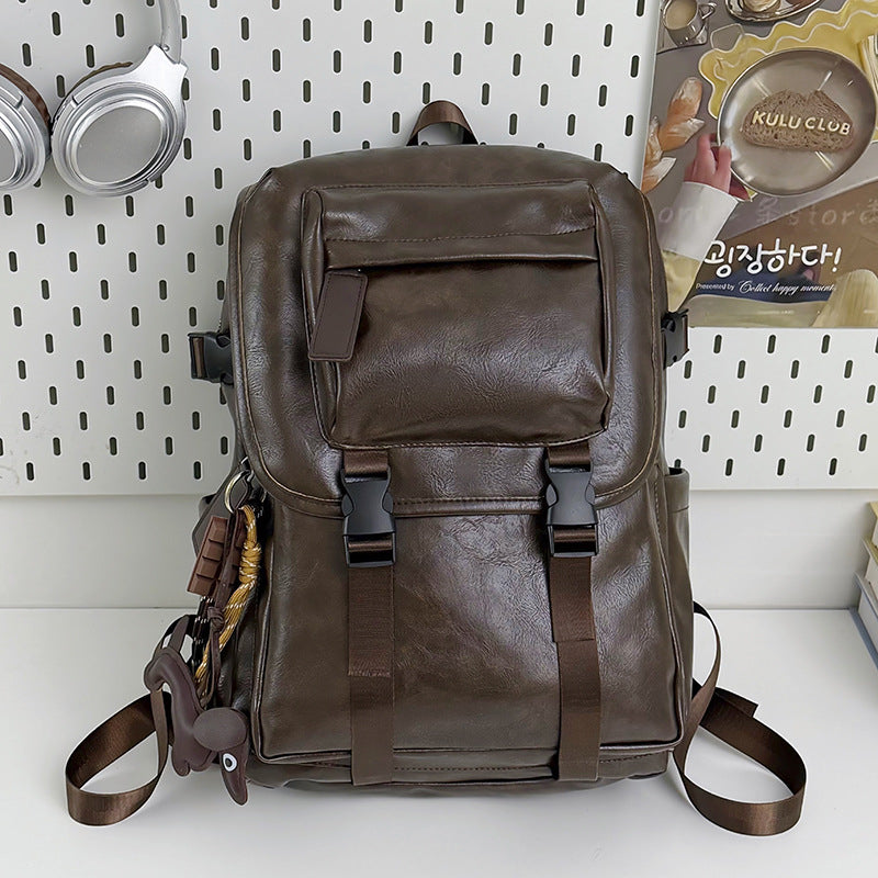 Strukturierter Leder-Rucksack Karnz