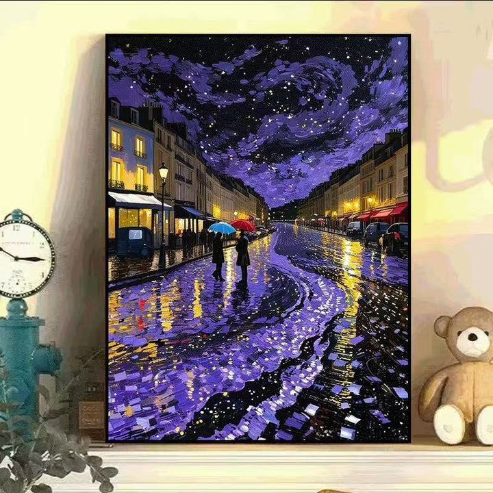 Eiffelturm Nachtszene Leinwandkunst Karnz