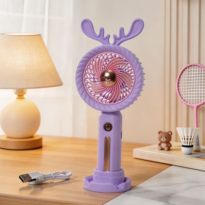 Damen Tragbarer Handventilator mit innovativer Windtechnik und USB-Ladefunktion Karnz