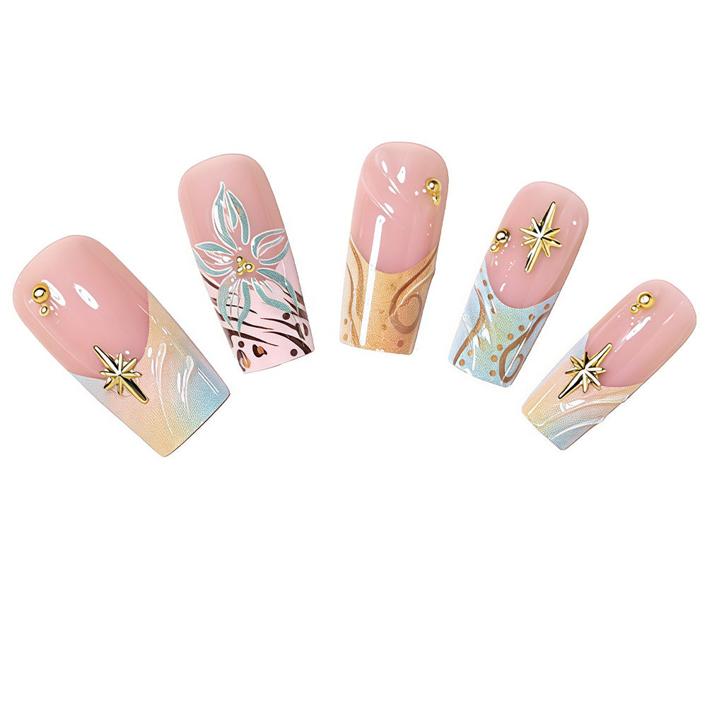 Elegantes Press-On Nagelkunst-Set Karnz