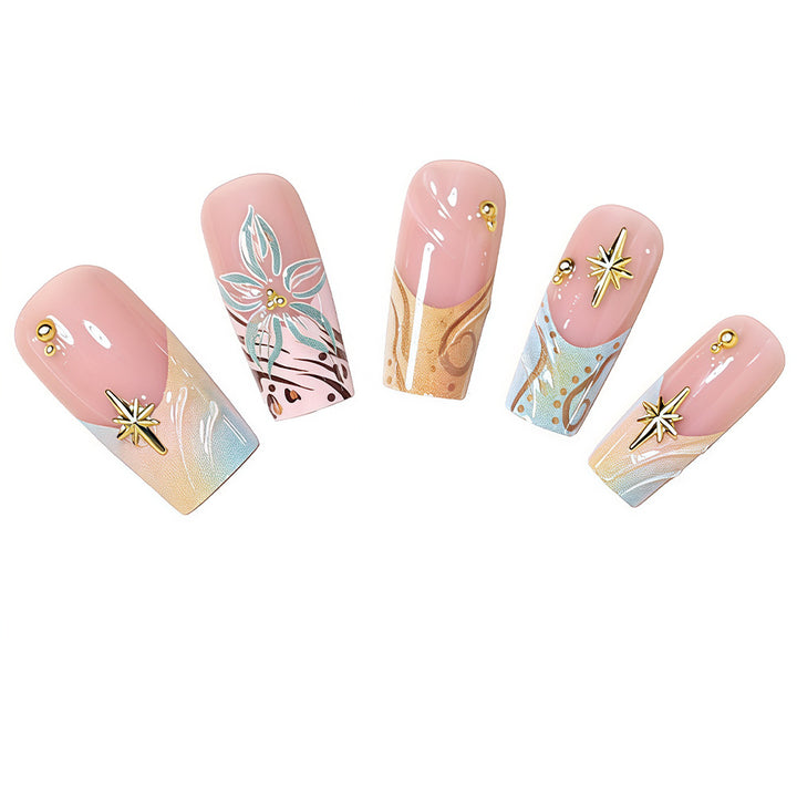 Elegantes Press-On Nagelkunst-Set Karnz