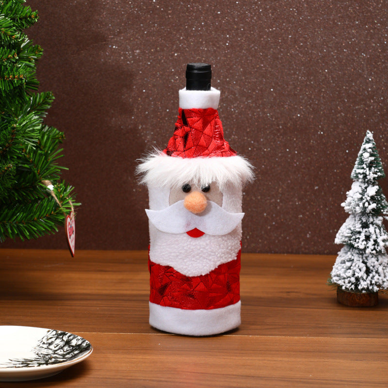 Dekorative Weinflaschenhülle im Weihnachtsmann-Design Karnz