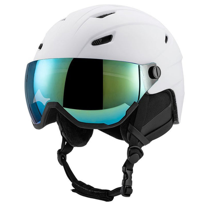 Hochleistungs-Skihelm mit integriertem Visier Karnz