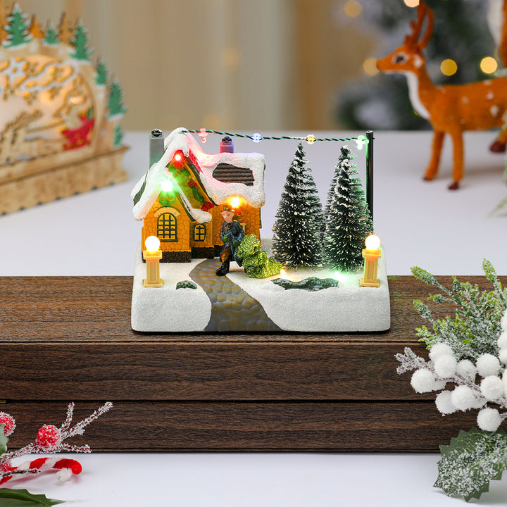 LED Beleuchtete Weihnachts Cottage Dekoration Karnz