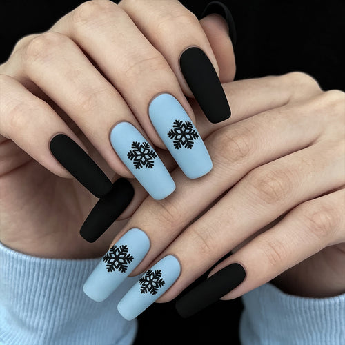 Winter-Themen Langzeit-Nagelkunst Karnz