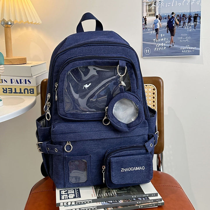 Stylischer multifunktionaler transparenter Rucksack
