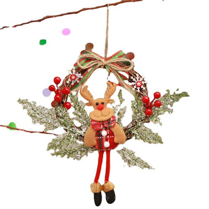 Weihnachtskranz Dekoration mit Schneemann-Design Karnz