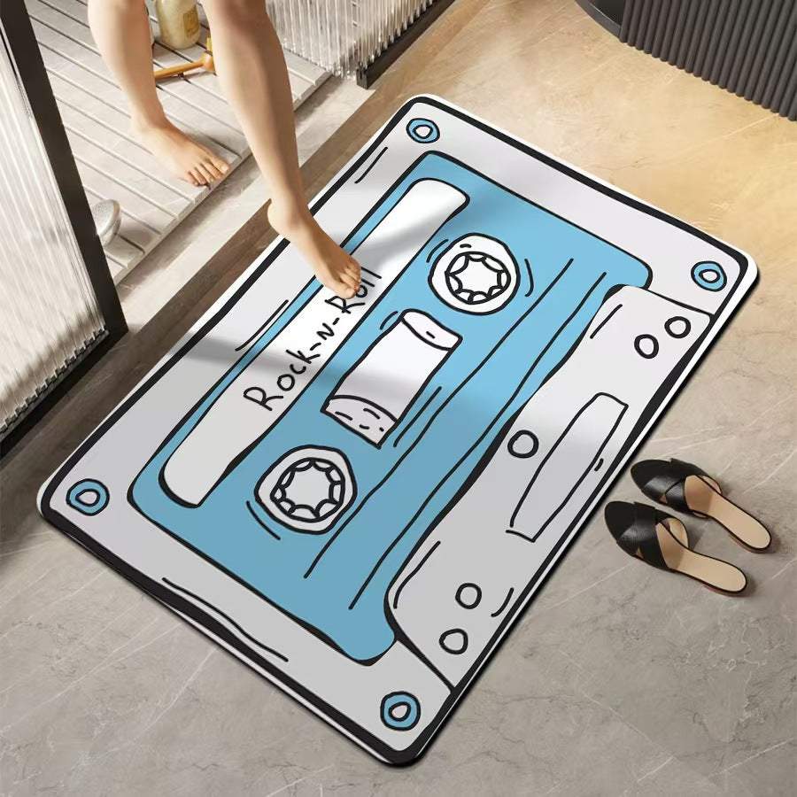 Retro-Musik-Themen-Badmatte