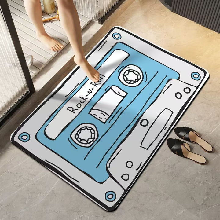 Retro-Musik-Themen-Badmatte
