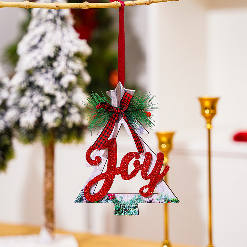 Dekoratives Holzschild mit Weihnachtsbotschaft Karnz