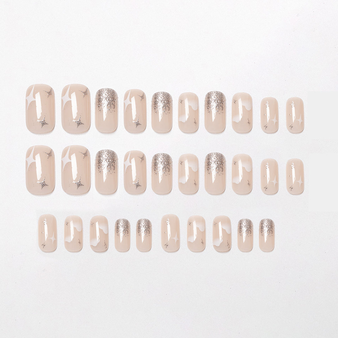Gradient Glitzernde Press-On Nagel Set