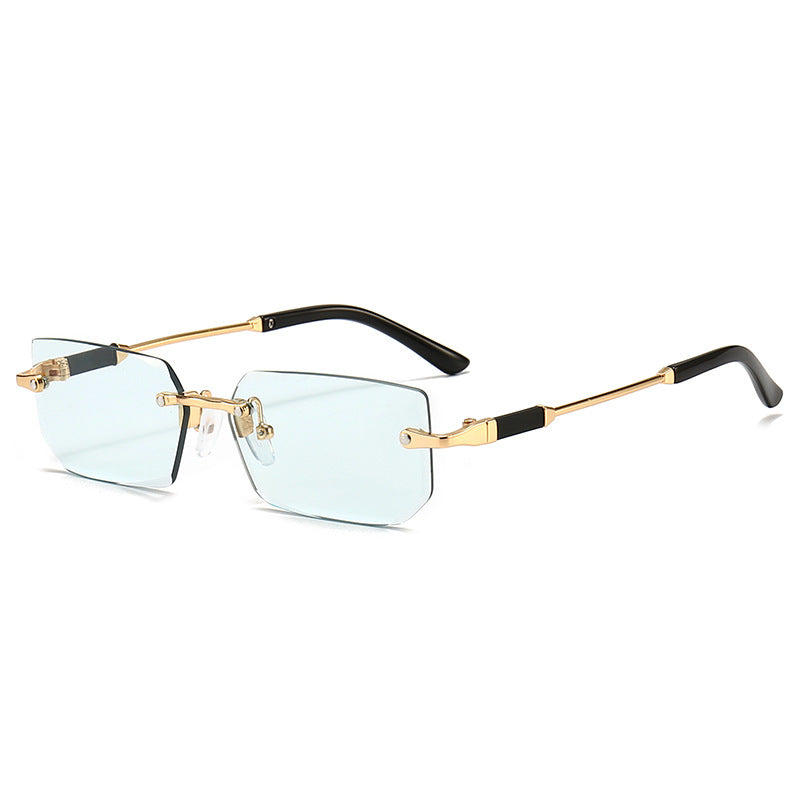 Damen elegante und modische Sonnenbrille mit transparentem Rahmen Karnz