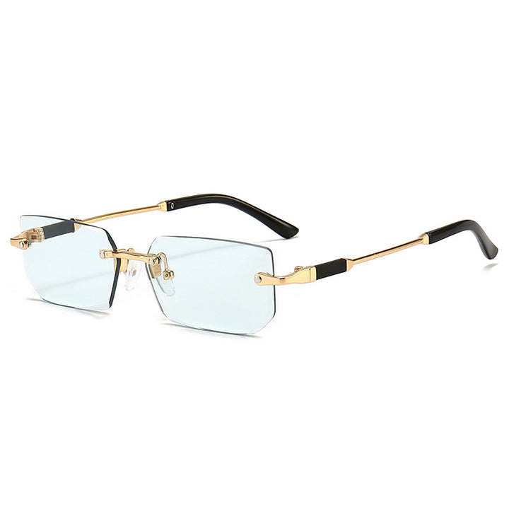 Damen elegante und modische Sonnenbrille mit transparentem Rahmen Karnz