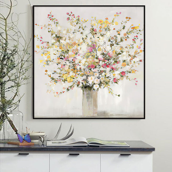 Floral-themed Canvas Wanddekoration