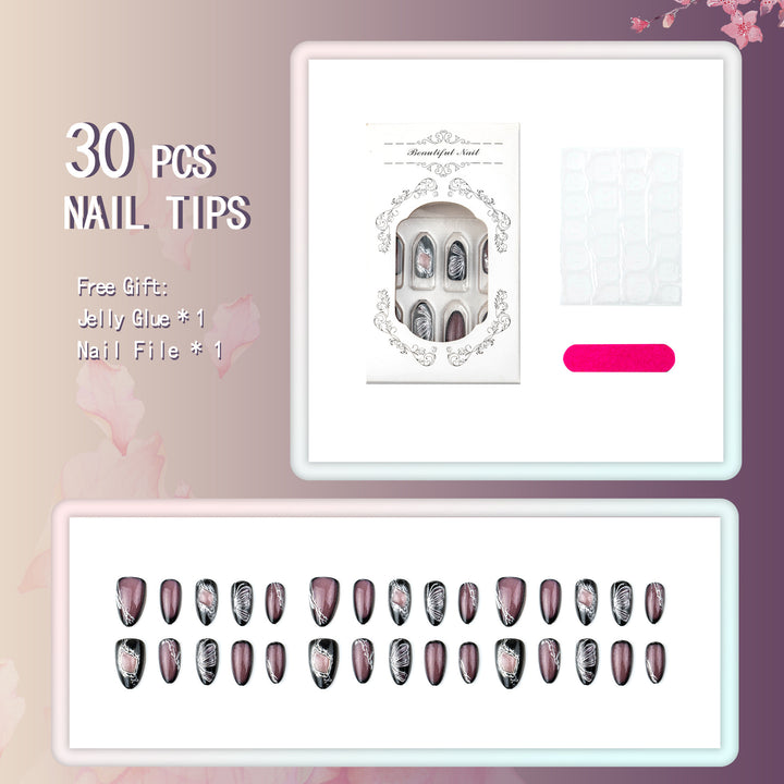 Stylisches Press-On-Nagel-Set