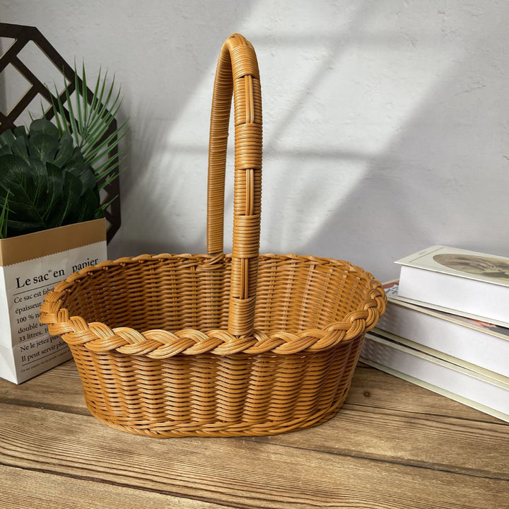 Damen eleganter geflochtener Einkaufskorb Karnz