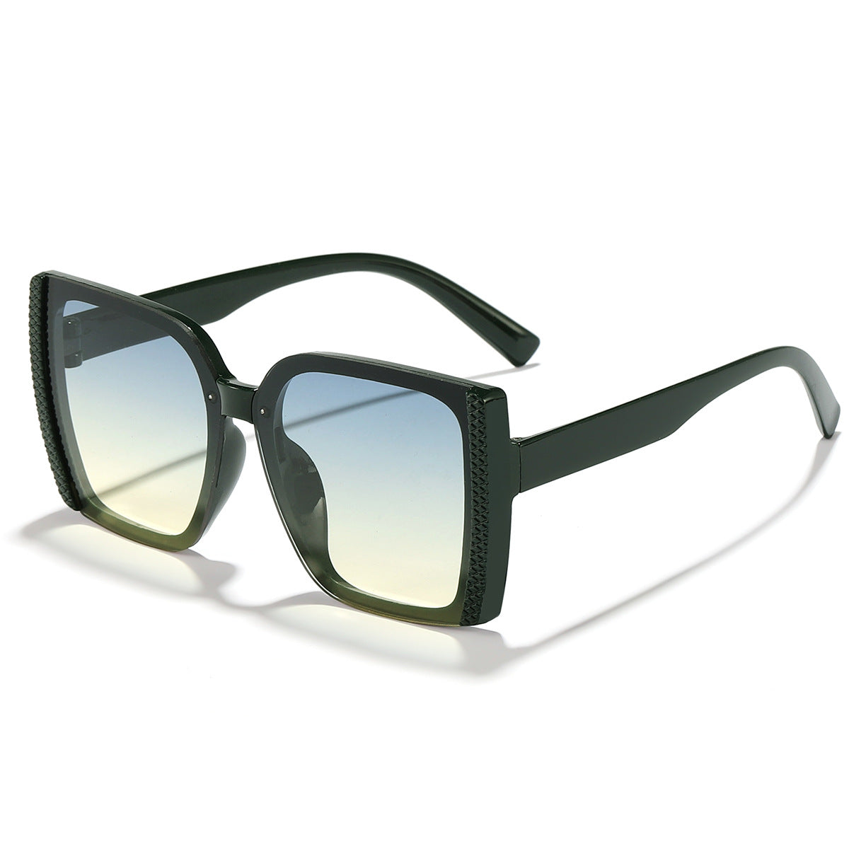 Damen Mode-Sonnenbrille im modernen Leopardenmuster mit Glamour-Elementen Karnz