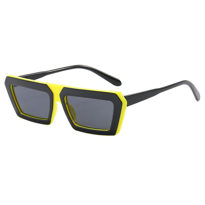 Damen modische Sonnenbrille mit markantem eckigen Rahmen und polarisierenden Gläsern Karnz