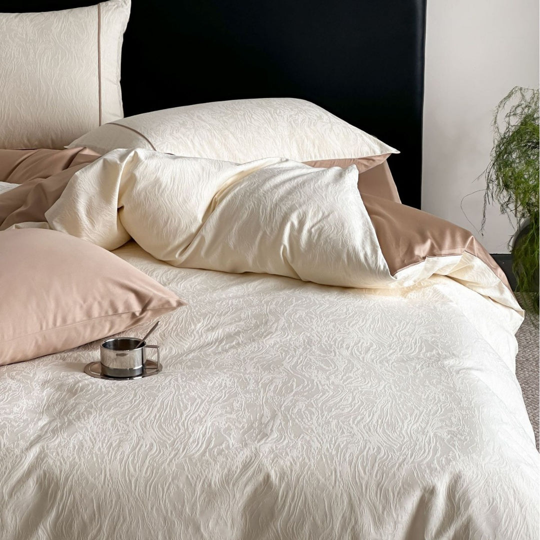 Luxuriöses Jacquard-Struktur Bettbezug Set